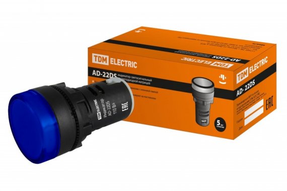 Фотография товара 'Tdm Лампа AD-22DS(LED)матрица d22мм 110В AC/DC SQ0702-0032'