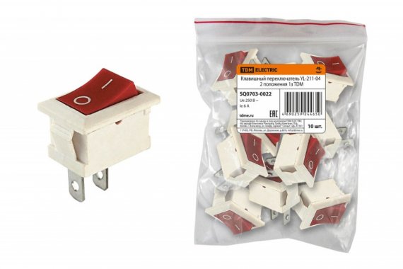 Фотография товара 'Tdm Клавишный переключатель YL-211-04 SQ0703-0022'
