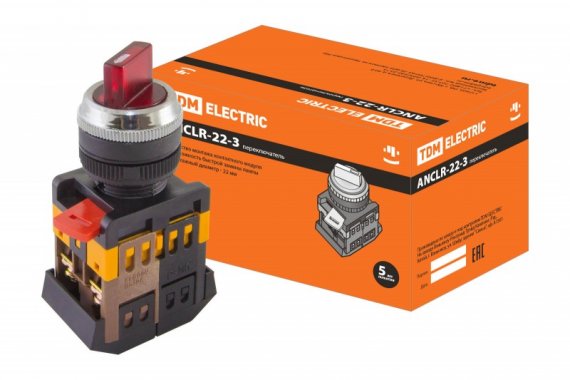 Фотография товара 'Tdm Переключатель АNСLR-22-3 SQ0703-0004'