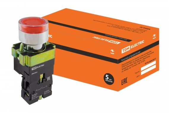 Фотография товара 'Tdm Кнопка BW3461 с подсветкой SQ0704-0055'