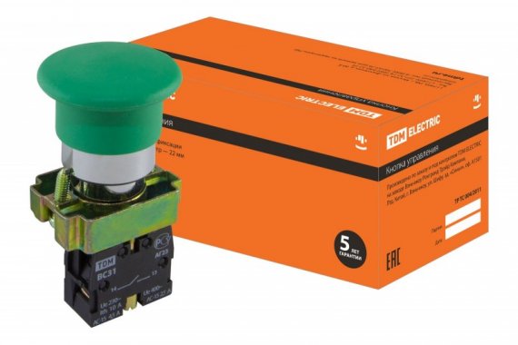 Фотография товара 'Tdm Кнопка BС31 "Грибок" без подсветки SQ0704-0043'