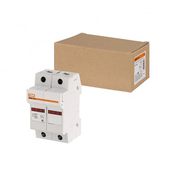 Фотография товара 'Tdm SQ0216-0018 Держатель плавких вставок ДПВ2 14х51 2П'