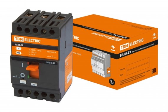 Фотография товара 'Tdm Автоматический выключатель ВА88-32 3Р 25А 25кА SQ0707-0002'