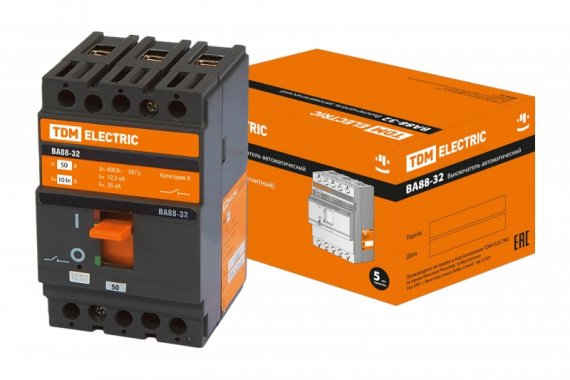 Фотография товара 'Tdm Автоматический выключатель ВА88-32 3Р 50А 25кА SQ0707-0005'