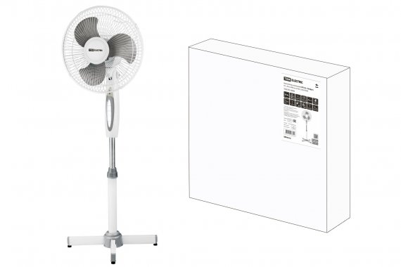 Фотография товара 'Tdm Вентилятор напольный ВП-03 "Тайфун" H1,25 м, D40 см, 40 Вт, 230 В, пульт ДУ, таймер, SQ2701-0006'