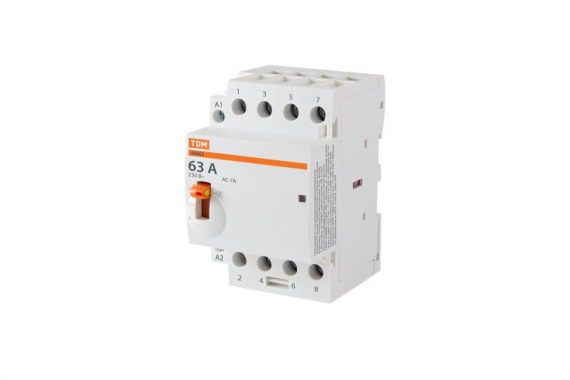 Фотография товара 'Tdm Контактор модульный с ручным управлением КМ63/4-63 4НО 230В АС SQ0213-0107'