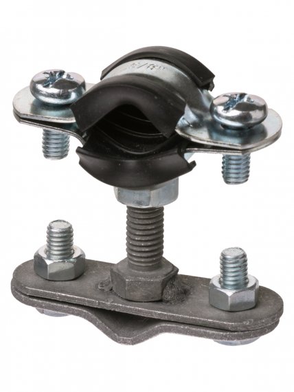 Фотография товара 'Tdm Держатель хомут с резиновым уплотнением ?60-65 мм, для прута ?6-10 мм, стальной зажим, SQ2402-3205'