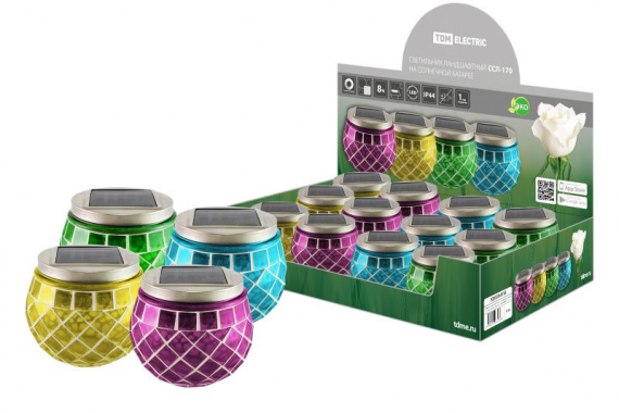 Фотография товара 'Tdm Светильник ландшафтный ССЛ-170 на солн.батарее, 9*9*10 SQ0330-0193'