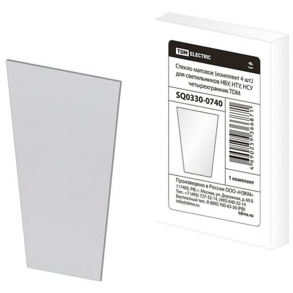 Фотография товара 'Tdm Стекло матовое для светильников НБУ, НТУ, НСУ четырехгранник SQ0330-0740'