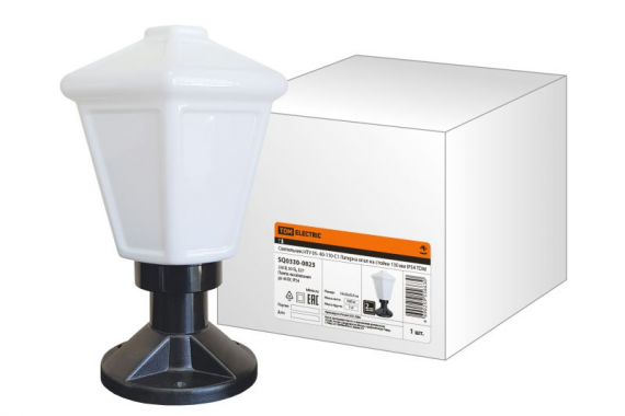 Фотография товара 'Tdm Светильник НТУ 05- 40-110-С1 Латерна опал на стойке 130 мм IP54 SQ0330-0823'