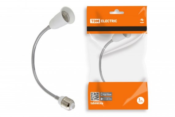 Фотография товара 'Tdm Переходник Е27-Е27 гибкий 300мм SQ0335-1018'