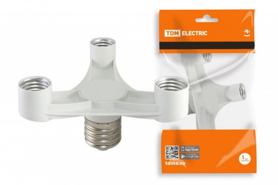 Фотография товара 'Tdm Переходник Е40-3хЕ27 SQ0335-1017'