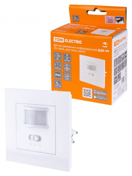 Фотография товара 'Tdm ДДВ-04 (2х пров., все типы ламп) 500Вт, 10-420с, 9м, 5+Лк, 160гр, IP20 SQ0324-0045'