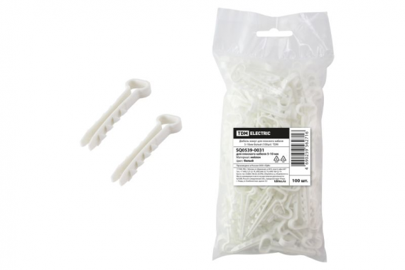 Фотография товара 'Tdm Дюбель-хомут для плоского кабеля 5-10мм SQ0539-0031'