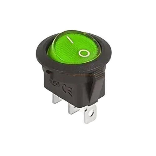 Фотография товара 'Tdm Клавишный переключатель круглый MIRS-101-3-G SQ0703-0040'