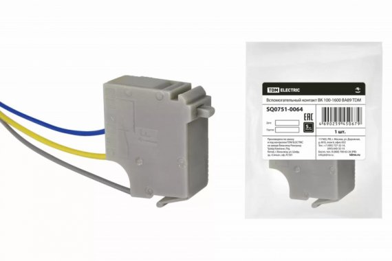 Фотография товара 'Tdm Вспомогательный контакт ВК 100-1600 ВА89 SQ0751-0064'