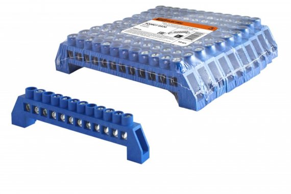 Фотография товара 'Tdm Шина "N" нулевая в изоляторе 6х9мм 12 групп никелированная SQ0801-0320'