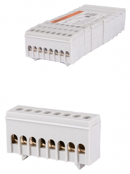 Фотография товара 'Tdm Шина "L" "фаза" на DIN-рейку 6x9мм 8 групп SQ0801-0210'