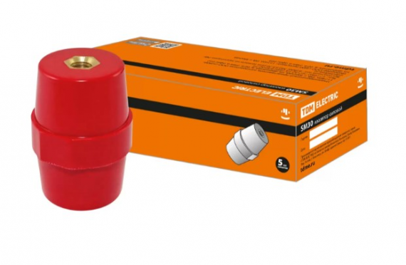 Фотография товара 'Tdm Изолятор SM30 силовой Н30хD27хМ8мм SQ0807-0053'