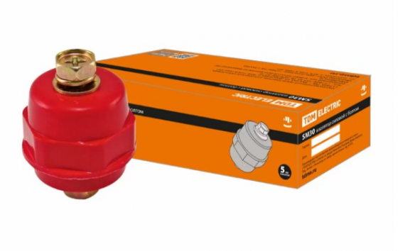 Фотография товара 'Tdm Изолятор SM30 силовой Н30хD27хМ8мм с болтом SQ0807-0056'