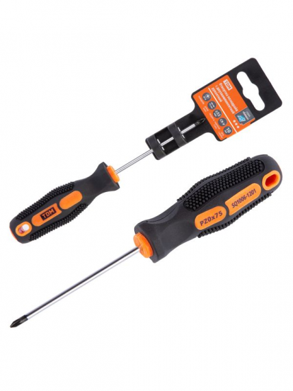 Фотография товара 'Tdm Отвертка позидрайв двухкомпонентная, CR-V тип PZ0x75, серия Алмаз SQ1006-1201'