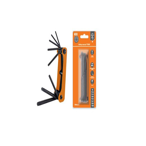 Фотография товара 'Tdm Набор ключей TORX раскладной: T9 - T40, углеродистая сталь, блистер Гранит SQ1020-0211'