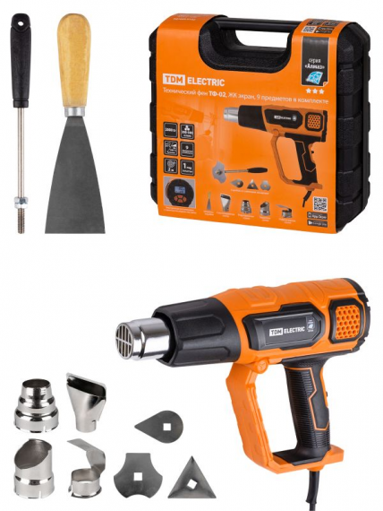 Фотография товара 'Tdm Технический фен ТФ-02, 2000 Вт Алмаз SQ1029-0102'