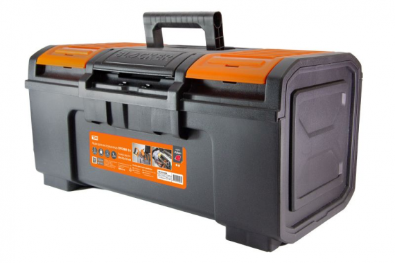 Фотография товара 'Tdm Ящик для инструментов ПРОФИ-16, 39х22х16 см, усилен., замок-автомат, лоток, Рубин SQ1032-0204'