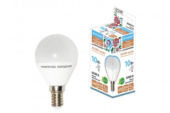 Фотография товара 'Tdm Лампа светодиодная FG45-10 Вт-230 В-6500 К–E14, SQ0340-1590'