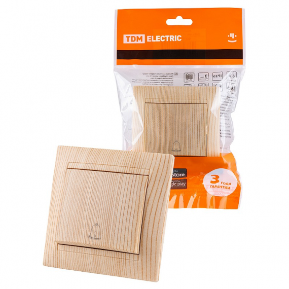 Фотография товара 'Tdm Кнопка звонковая 6А Лама SQ1815-0308'