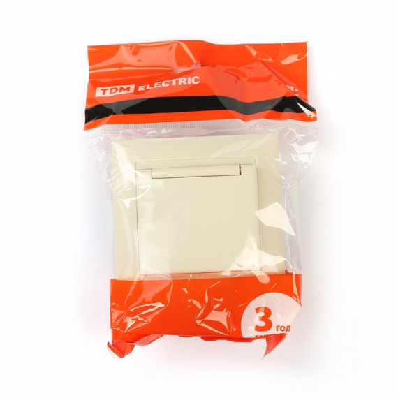 Фотография товара 'Tdm Розетка 2П+З 16А 250В IP44 с защ. шт. с крышкой Лама SQ1815-0314'