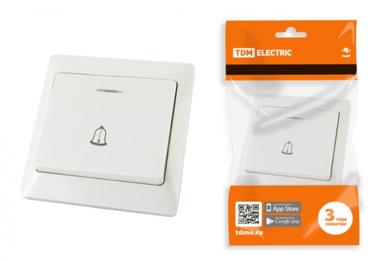 Фотография товара 'Tdm Кнопка для звонка с подсветкой Ильмень SQ1823-0008'