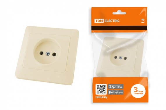 Фотография товара 'Tdm Розетка 2П 10А 250В Ильмень SQ1823-0109'