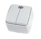 Фотография товара 'Tdm Выключатель 2-кл. открытой установки с подсветкой IP20 10А, Дача SQ1824-0004'