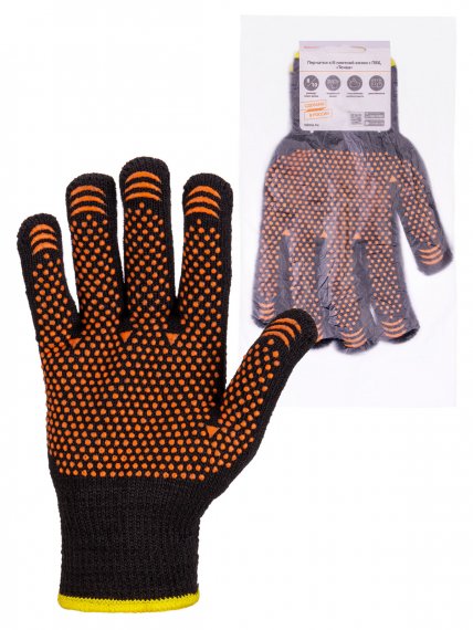 Фотография товара 'Tdm Перчатки х/б плотной вязки с ПВХ, "Точка", SQ1016-0210'