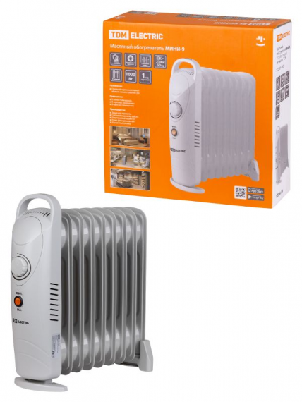 Фотография товара 'Tdm Масляный обогреватель МИНИ-9, 1000 Вт, 9 секций, термостат SQ2501-0909'