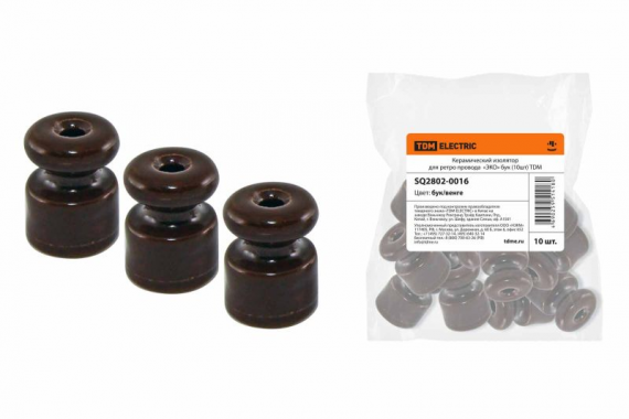Фотография товара 'Tdm Керамический изолятор для ретро провода ЭКО SQ2802-0016'