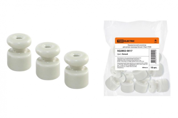 Фотография товара 'Tdm Керамический изолятор для ретро провода SQ2802-0017'
