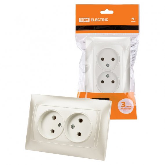 Фотография товара 'Tdm SQ1815-0824 Розетка двойная 2П 10А 250В'