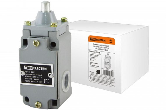 Фотография товара 'Tdm Выключатель путевой ВП15K21Б-211-54У2.8 10А 660В IP54 SQ0732-0008'