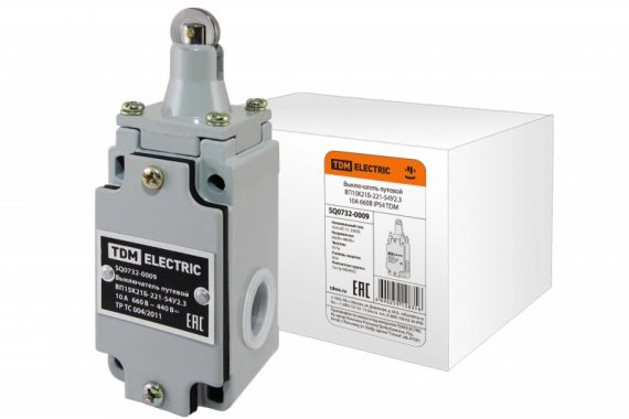 Фотография товара 'Tdm Выключатель путевой ВП15K21Б-221-54У2.3 10А 660В IP54 SQ0732-0009'