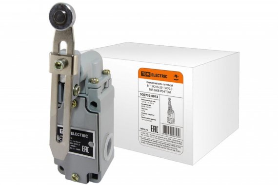 Фотография товара 'Tdm Выключатель путевой ВП15K21Б-291-54У2.3 10А 660В IP54 SQ0732-0013'