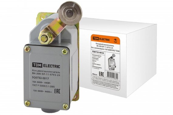 Фотография товара 'Tdm Концевой выключатель ВК-200-БР-11-67У2-25 без самовозврата 16А 660В IP67 SQ0732-0018'