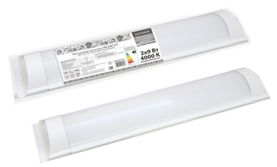 Фотография товара 'Tdm Светодиодный светильник LED ДПО 3017 1800 лм 2х9 Вт, 4000К (термопак) Народный SQ0329-0147'