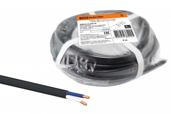 Фотография товара 'Tdm Кабель ВВГ-П нг(А)-LS 2х2,5 ок(N)-0,66 ГОСТ SQ0117-0010'