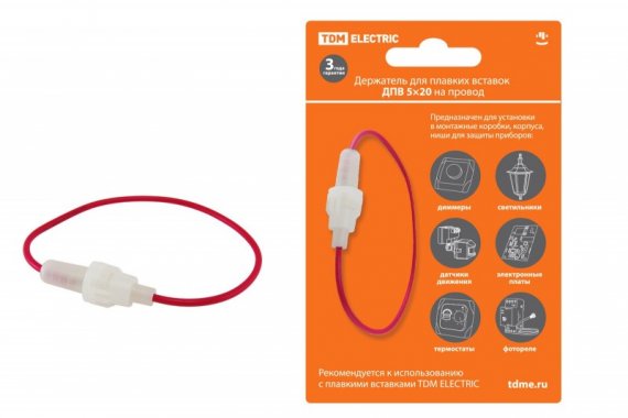 Фотография товара 'Tdm Плавкая вставка ВПТ6-3 0,315А 250В SQ0738-0103'