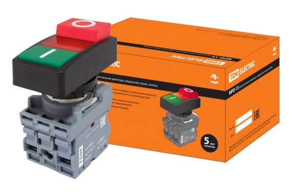 Фотография товара 'Tdm Кнопка двойная MPD13-11R SQ0747-0039'