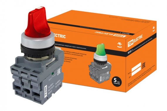 Фотография товара 'Tdm Переключатель на 3 положения с фиксацией M3SS1-21R SQ0747-0074'