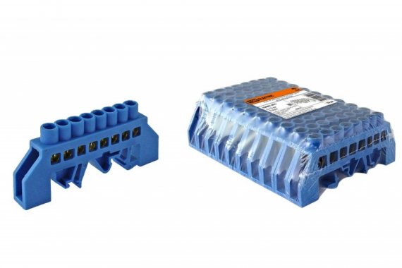 Фотография товара 'Tdm Шина "N" нулевая в изоляторе на DIN-рейку 8x12мм SQ0801-0077'