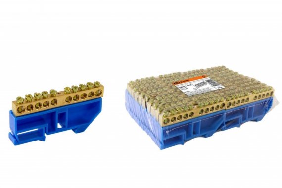 Фотография товара 'Tdm Шина "N" нулевая с изолятором на DIN-рейку 6х9мм SQ0801-0028'